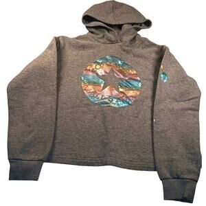 Converse All Star Womens Gray Pullover Hoodie - Size: XL